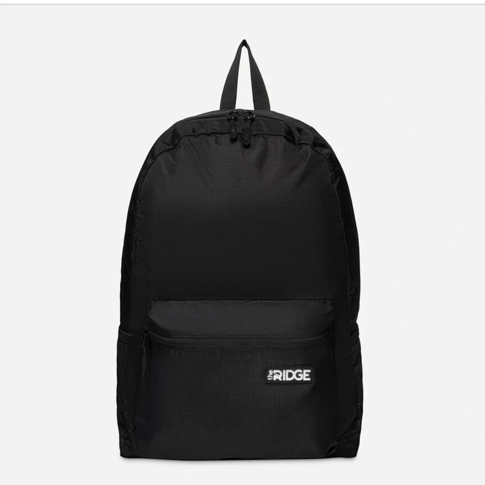 The Ridge Packable Black Ripstop Backpack